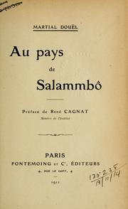 Cover of: Au pays de Salammbô: Préf. de René Cagnat