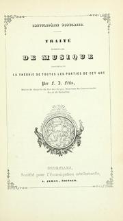 Cover of: Traité élémentaire de musique: contenant la théorie de toutes les parties de cet art.