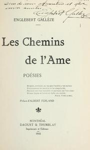 Cover of: Les chemins de l'âme, poésies