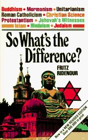 Cover of: So what's the difference by Fritz Ridenour