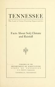 Cover of: Tennessee by Tennessee. Bureau of agriculture, statistics and mines