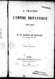 Cover of: A travers l'Empire britannique (1883-1884)