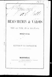 Librairie de Beauchemin & Valois by Beauchemin (Firme)