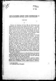 Cover of: Les Acadiens après leur dispersion by H. R. Casgrain, H. R. Casgrain