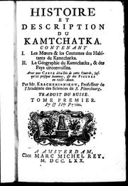 Cover of: Histoire et description du Kamtchatka by Stepan Krasheninnikov