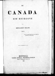 Cover of: Le Canada en Europe