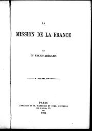 La mission de la France by Franco-Américain