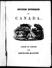 Cover of: Souvenirs historiques du Canada