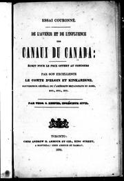 Cover of: De l'avenir et de l'influence des canaux du Canada by Keefer, Thomas C.