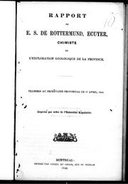 Rapport de E.S. de Rottermund, écuyer, chimiste de l'Exploration géologique de la province by Rottermund, E. S. de comte