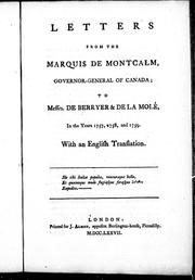 Lettres de Monsieur le marquis de Montcalm, gouverneur-general en Canada by Pierre Joseph Antoine Roubaud