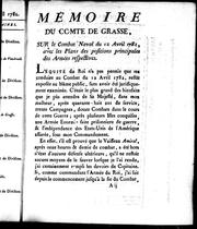 Cover of: Mémoire du comte de Grasse sur le combat naval du 12 avril 1782: avec les plans des positions principales des armées respectives