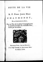 Cover of: Suite de la vie du R.P. Pierre Joseph Marie Chaumonot, de la Companie de Jésus