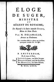 Eloge de Suger, ministre et régent du royaume by Gaspard Gilbert Delamalle