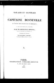 Cover of: Voyages et aventures du capitaine Bonneville à l'ouest des Etats-Unis d'Amérique, au delà des Montagnes Rocheuses