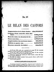 Cover of: Le Bilan des castors by 