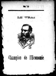 Cover of: Le Vrai champion de l'économie by 