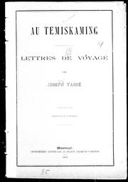 Cover of: Au Témiskaming, lettres de voyage
