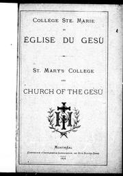 Collège Ste. Marie et Eglise du Gesù = St. Mary's College and Church of the Gesù