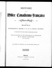 Cover of: Histoire de la milice canadienne-française, 1760-1897 by Benjamin Sulte