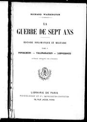 Cover of: La guerre de Sept ans by Richard Waddington