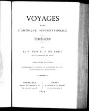 Cover of: Voyages dans l'Amérique septentrionale, Orégon by Pierre-Jean de Smet