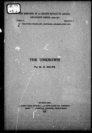 Cover of: The unknown