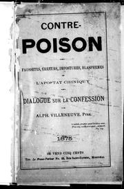 Cover of: Contre-poison by Alphonse Villeneuve