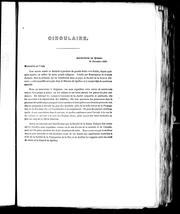 Cover of: Circulaire by Église catholique. Archidiocèse de Québec. Administrateur (1855- 1867 : Baillargeon)