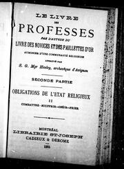Cover of: Le livre des professes by Adrien Sylvain