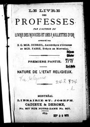 Cover of: Le livre des professes