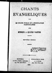 Chants évangéliques pour le culte public et l'édification particulière