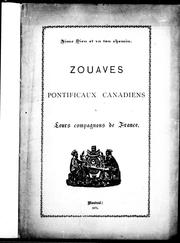 Cover of: Zouaves pontificaux canadiens à leurs compagnons de France by L. Colin