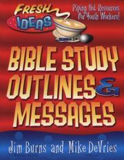 Cover of: Bible Study Outlines and Messages (Fresh Ideas Resource) | Jim Burns