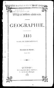 Cover of: Géographie by Marie de l'Incarnation mère