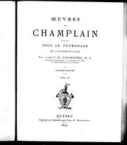 Cover of: Oeuvres de Champlain by Samuel de Champlain