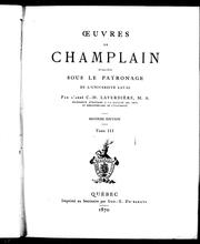 Cover of: Oeuvres de Champlain by Samuel de Champlain