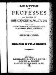 Cover of: Le livre des professes by Adrien Sylvain