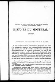 Cover of: Histoire du Montréal, 1640-1672 by François Dollier de Casson