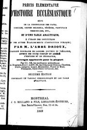 Précis élémentaire d'histoire ecclésiastique by Drioux abbé