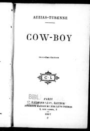 Cover of: Cow-boy by Raymond Auzias-Turenne, Raymond Auzias-Turenne