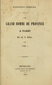 Cover of: Illusions perdues by Honoré de Balzac