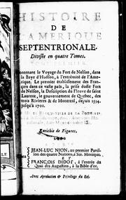 Cover of: Histoire de l'Amérique septentrionale by Bacqueville de La Potherie M. de, Claude-Charles Bacqueville de La Potherie, Claude-Charles Bacqueville de La Potherie