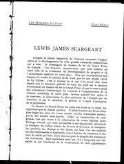 Cover of: Lewis James Seargeant
