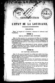 Constitution de l'état de la Louisiane