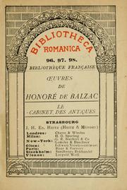 Cover of: cabinet des antiques.