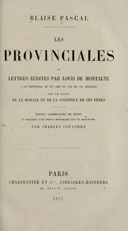 Cover of: provinciales, ou Lettres