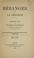 Cover of: Béranger et la chanson