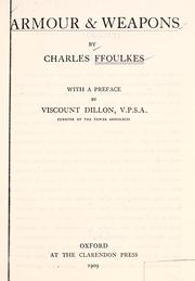 Cover of: Armour & weapons by Charles John Ffoulkes