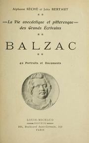 Cover of: Balzac by Séché, Alphonse